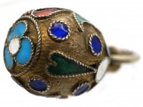 Russian Silver & Enamel Egg