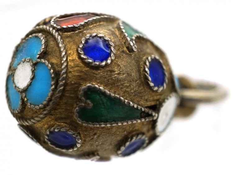 Russian Silver & Enamel Egg