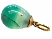 Gold & Green Chalcedony Easter Egg