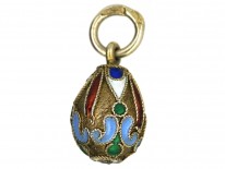 Russian Silver & Enamel Easter Egg
