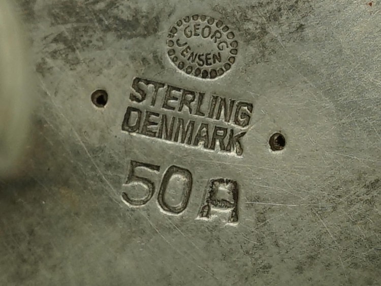 Georg Jensen Silver Double Leaf Earrings