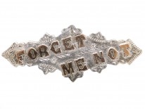 Edwardian Silver & Gold Overlay Forget Me Not Brooch