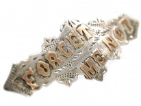Edwardian Silver & Gold Overlay Forget Me Not Brooch