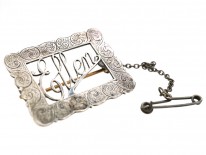 Edwardian Silver Name Brooch Ellen