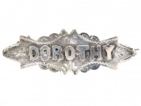 Edwardian Silver Name Brooch Dorothy