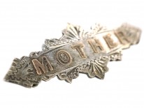 Edwardian Silver & Gold Overlay Name Brooch Mother