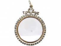 Edwardian Large Silver & Paste Locket Pendant