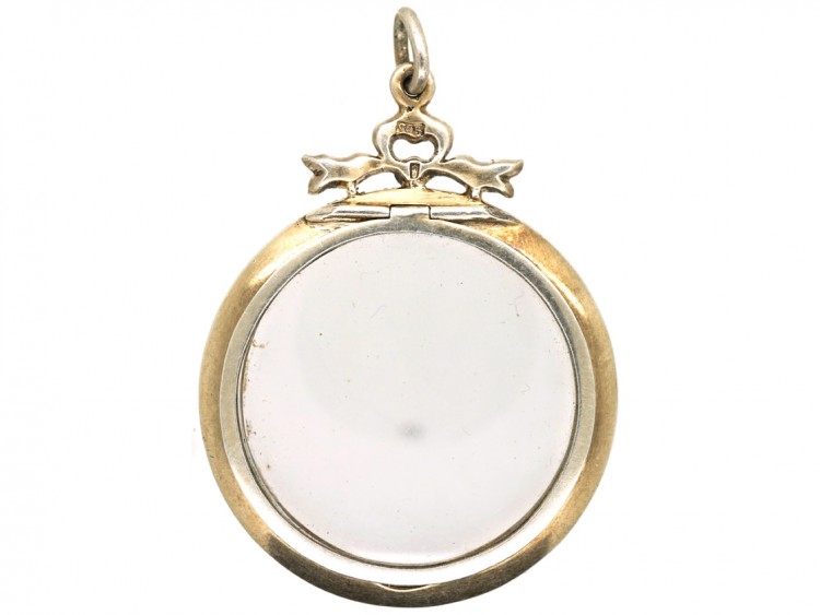 Edwardian Large Silver & Paste Locket Pendant