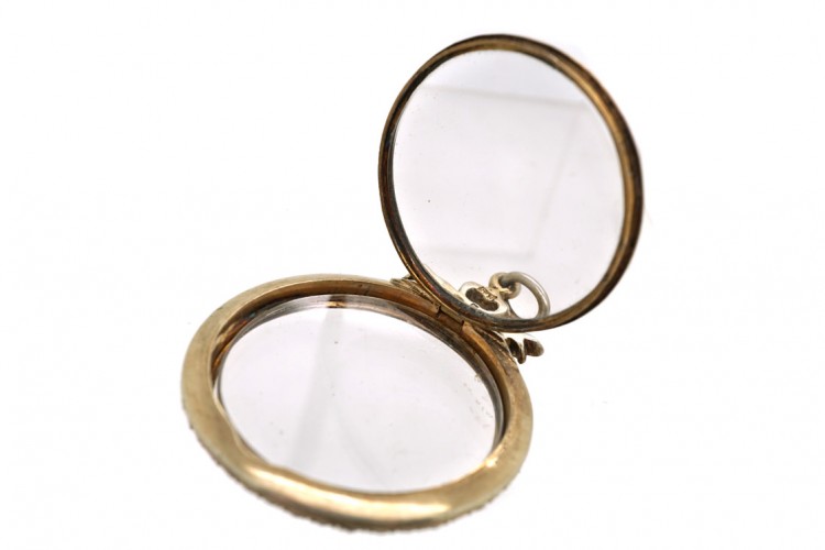 Edwardian Large Silver & Paste Locket Pendant
