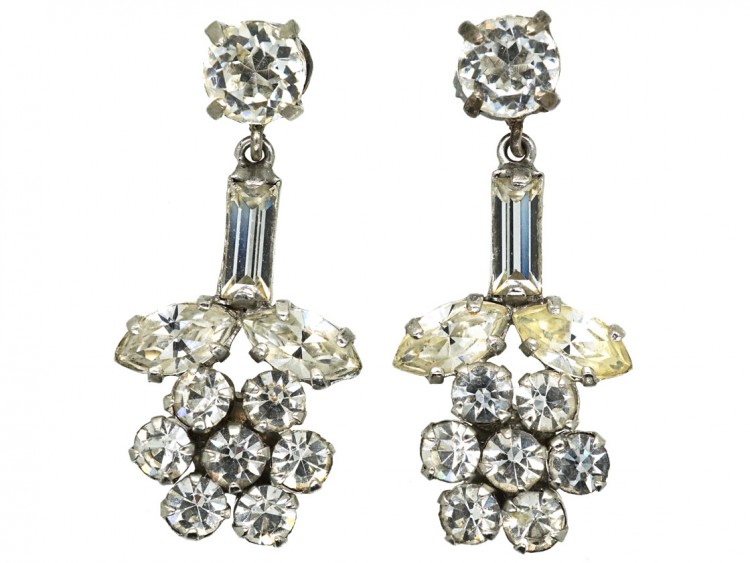 Norman Hartnell Paste Earrings