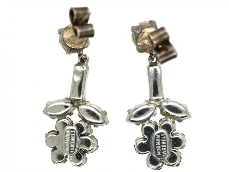 Norman Hartnell Paste Earrings