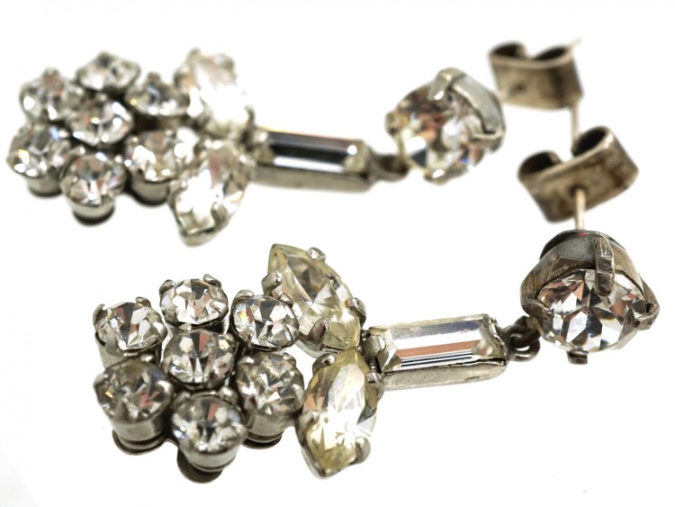 Norman Hartnell Paste Earrings