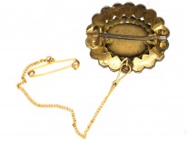 Victorian Cabochon Garnet Oval Brooch