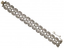 Art Deco Silver & Marcasite Figure of Eight Design Bracelet