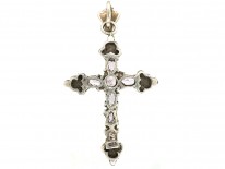 Silver, Amethyst & Marcasite Cross Pendant