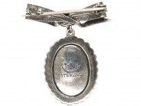 Silver & Marcasite Miniature Brooch With Bow Top