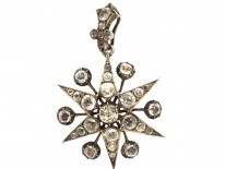 Victorian Silver & Paste Star Pendant