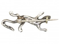Small Silver & Paste Lizard Brooch