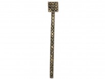 Silver & Marcasite Drop Pendant