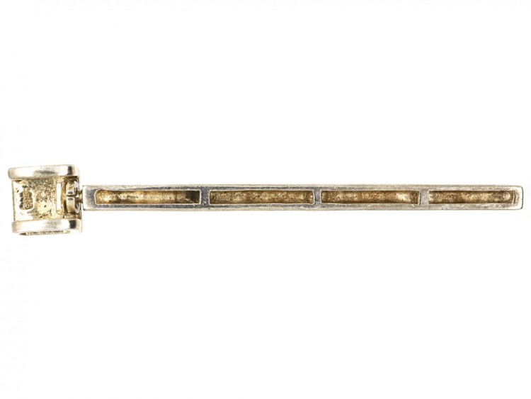 Silver & Marcasite Drop Pendant