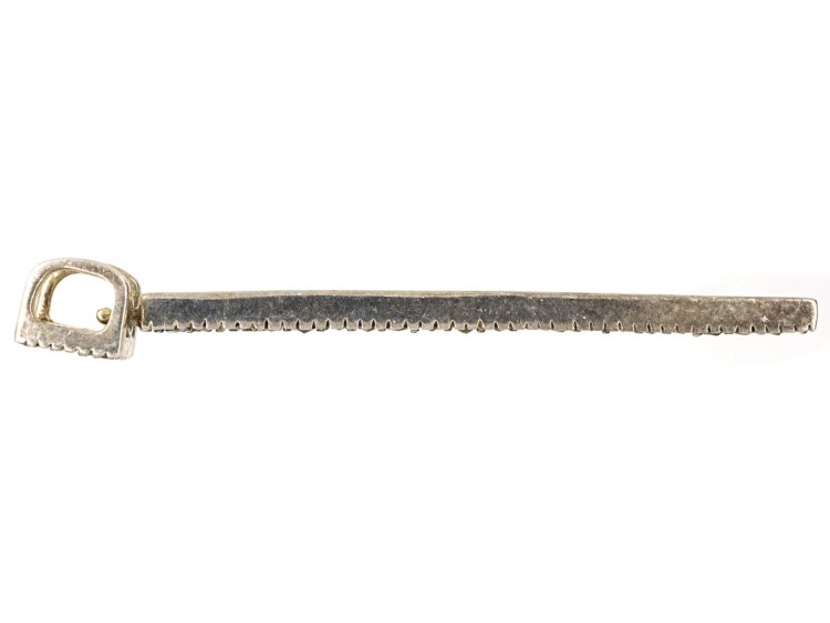 Silver & Marcasite Drop Pendant