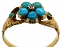 Regency 15ct Gold & Turquoise Forget Me Not Ring