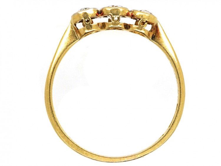 18ct Gold & Platinum Three Stone Diamond Ring
