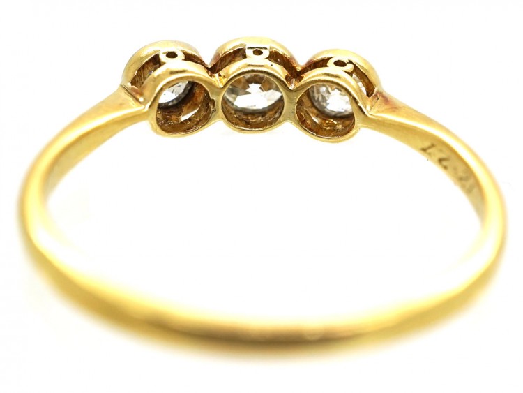 18ct Gold & Platinum Three Stone Diamond Ring