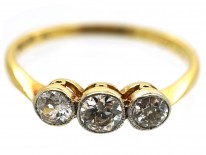 18ct Gold & Platinum Three Stone Diamond Ring
