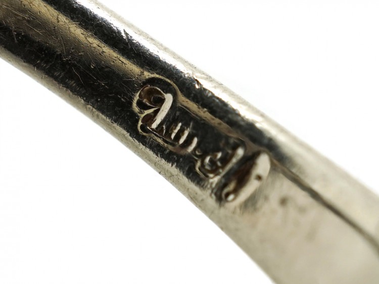 Art Deco Silver, Carnelian & Marcasite Ring