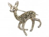 Silver & Marcasite Bambi Brooch
