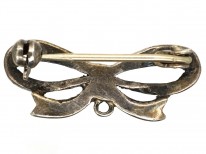 Silver & Marcasite Bow Brooch