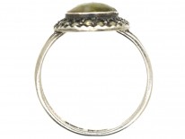 Silver, Connemara Marble & Marcasite Ring