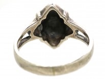 Art Deco Silver & Marcasite Diamond Shaped Ring