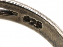 Art Deco Silver & Marcasite Diamond Shaped Ring