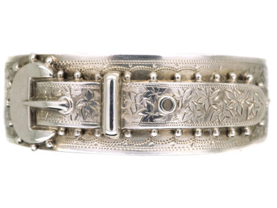 Victorian Silver Buckle Bangle