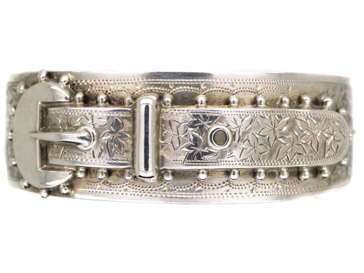 Victorian Silver Buckle Bangle