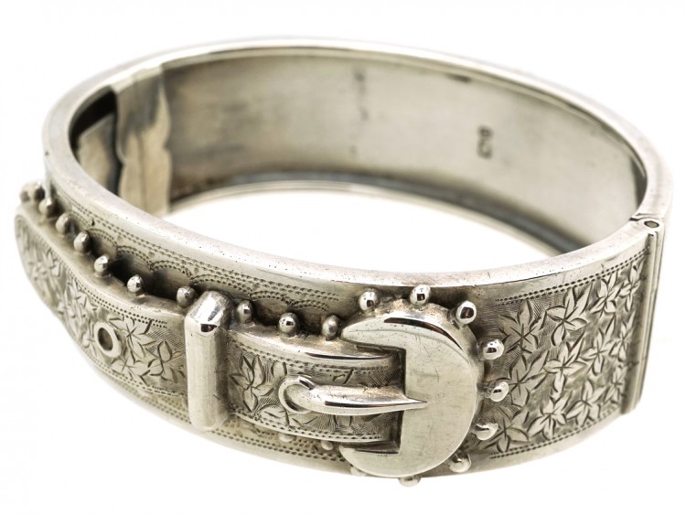 Victorian Silver Buckle Bangle
