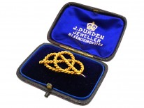 Victorian 15ct Gold Lover's Knot Brooch
