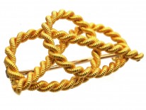 Victorian 15ct Gold Lover's Knot Brooch