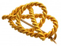 Victorian 15ct Gold Lover's Knot Brooch