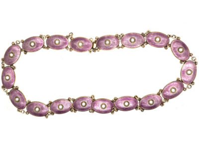 Silver & Enamel Necklace By J. Tostrup