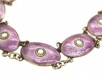 Silver & Enamel Necklace By J. Tostrup