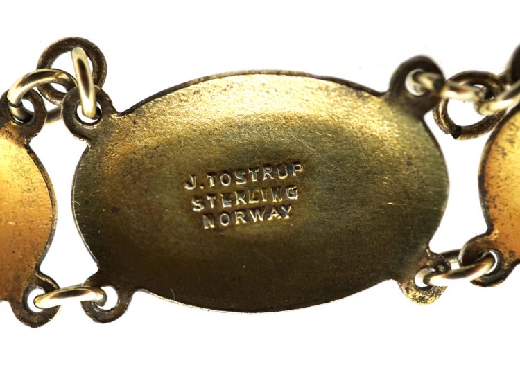 Silver & Enamel Necklace By J. Tostrup