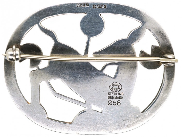 Silver Kneeling Fawn Brooch By Georg Jensen