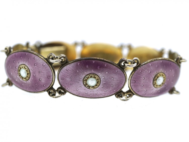 Silver & Enamel Bracelet By J. Tostrup