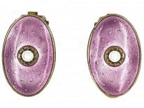 Silver & Enamel Earrings by J. Tostrup
