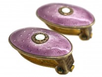Silver & Enamel Earrings by J. Tostrup
