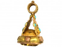 Regency Two Colour 15ct Gold Seal With Mary Engraved on a Citrine Base