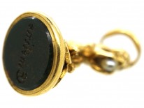Victorian 15ct Gold Monkey Seal With a Bloodstone Base Engraved Emeline